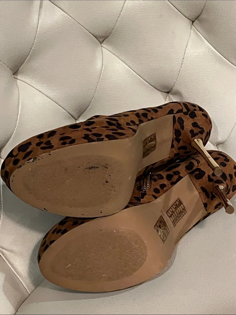 Forever 21 Leopard Platform Stiletto Booties - Brown & Black